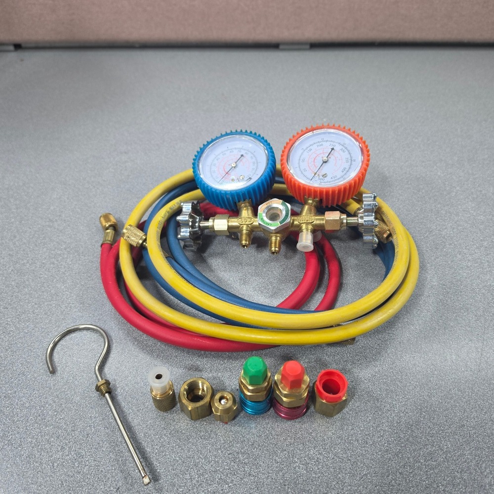 AC Manifold Vacuum Gauge Set Universal Excellent HVAC Tool Kit
